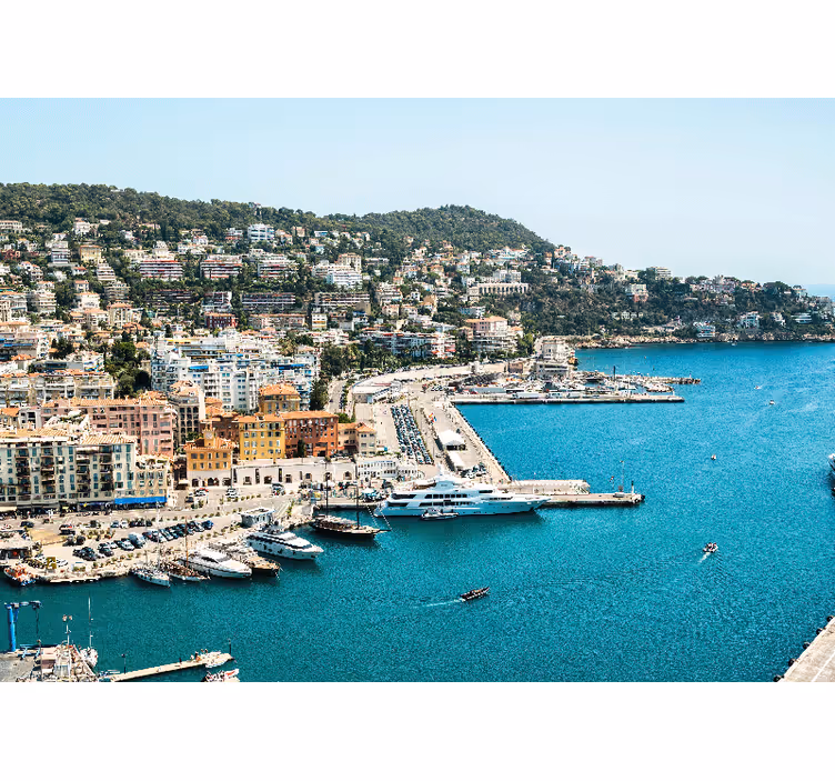Coastal cityscape view city wall mural - TenStickers