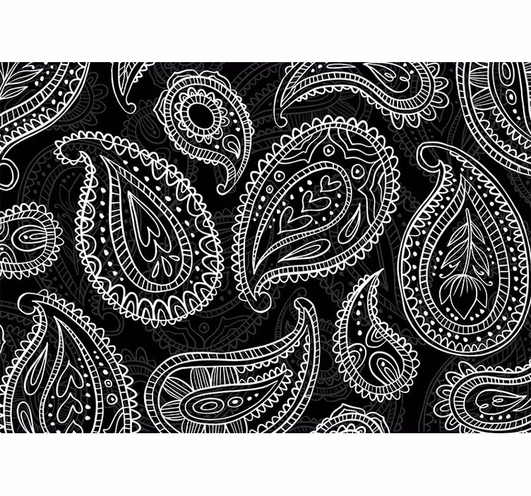Texture wall mural intricate paisley designs - TenStickers