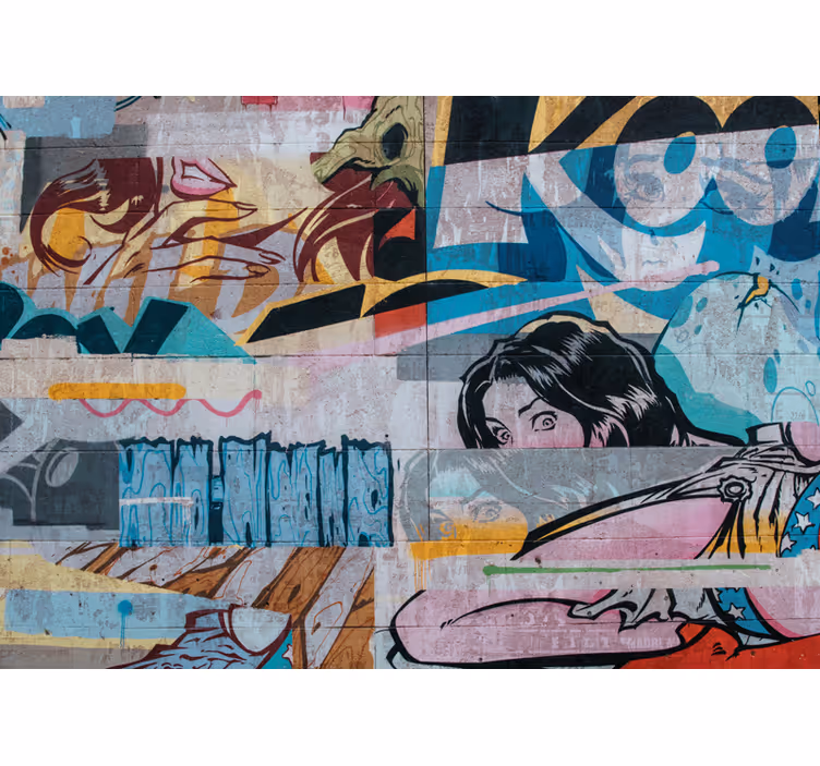 Graffiti wall mural metropolitan graffiti - TenStickers