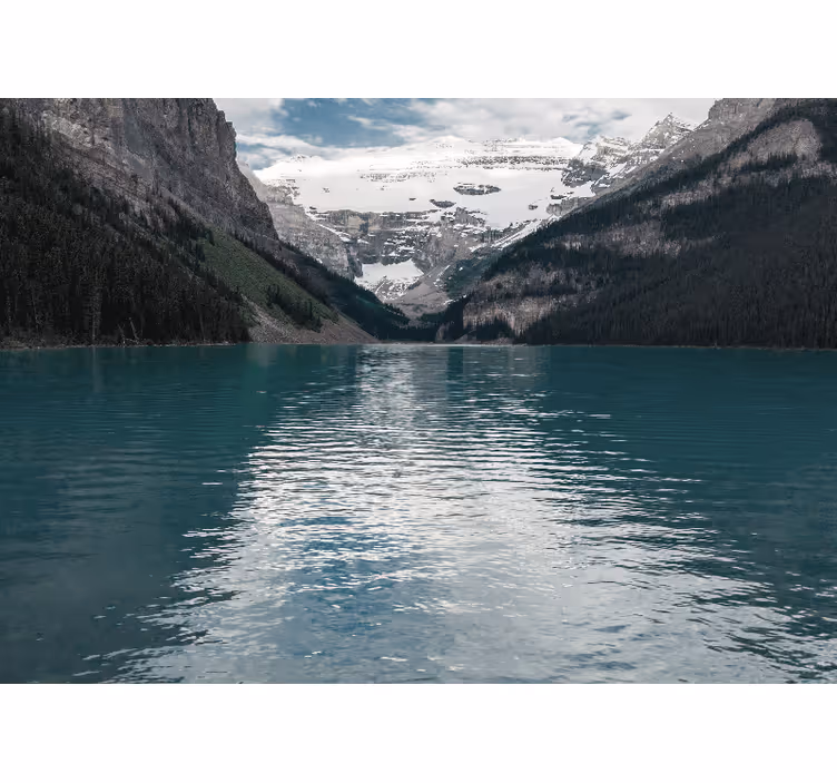 3D mountain landscape river 3D wall mural - TenStickers