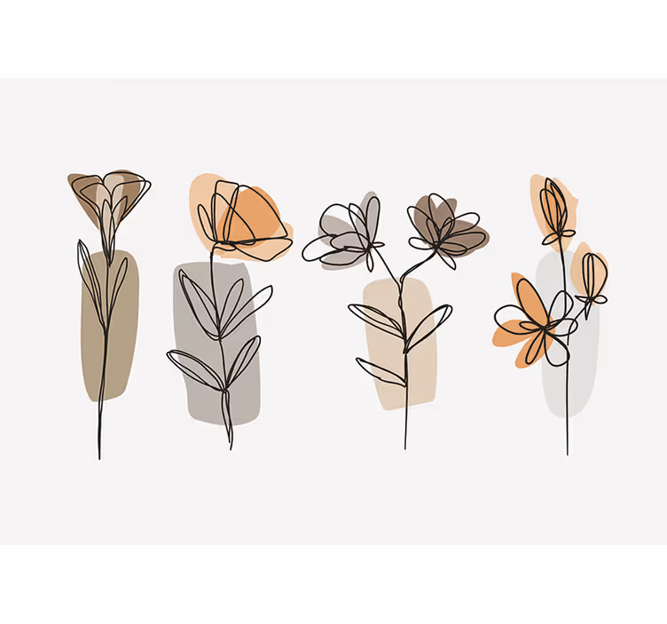 minimalistic style wall mural - TenStickers