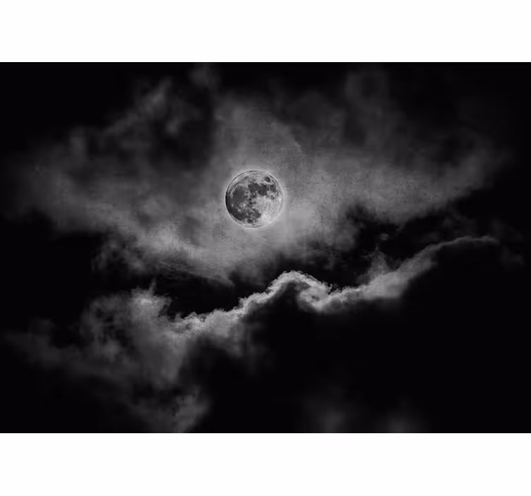 moon and clouds Marriage wallpaper - TenStickers
