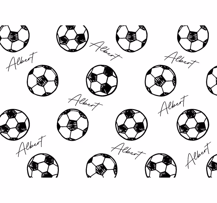 football with name Kids wall murals - TenStickers