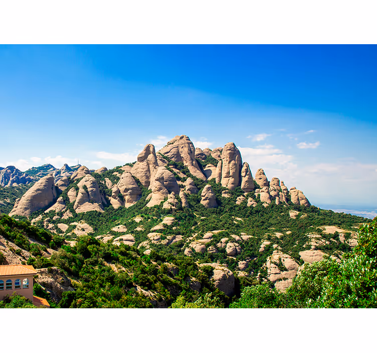 Mountainous Peaks View wall mural mountain - TenStickers