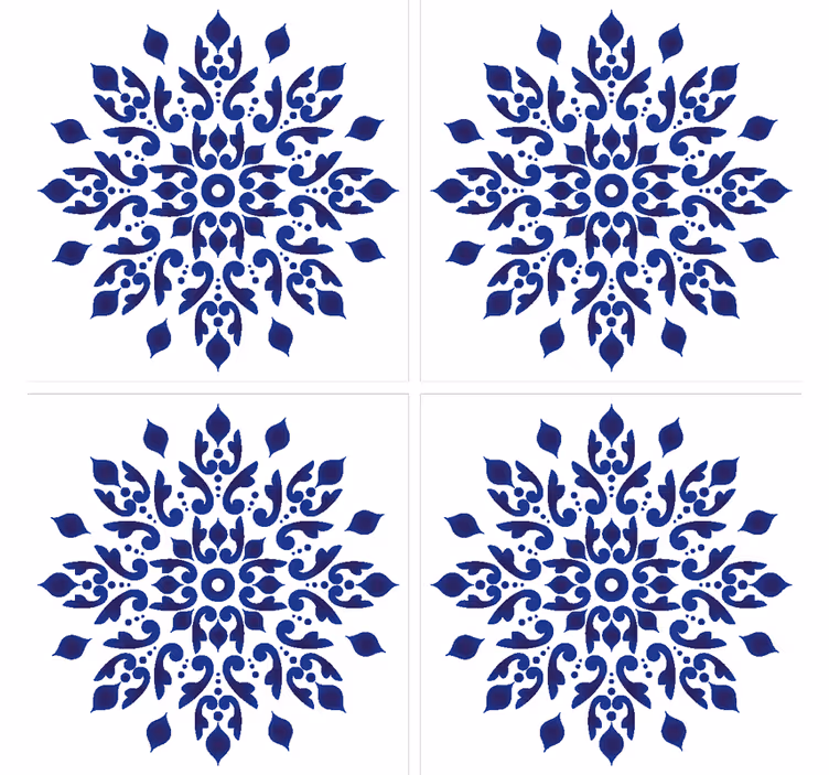 Blue round classic tile coaster - TenStickers