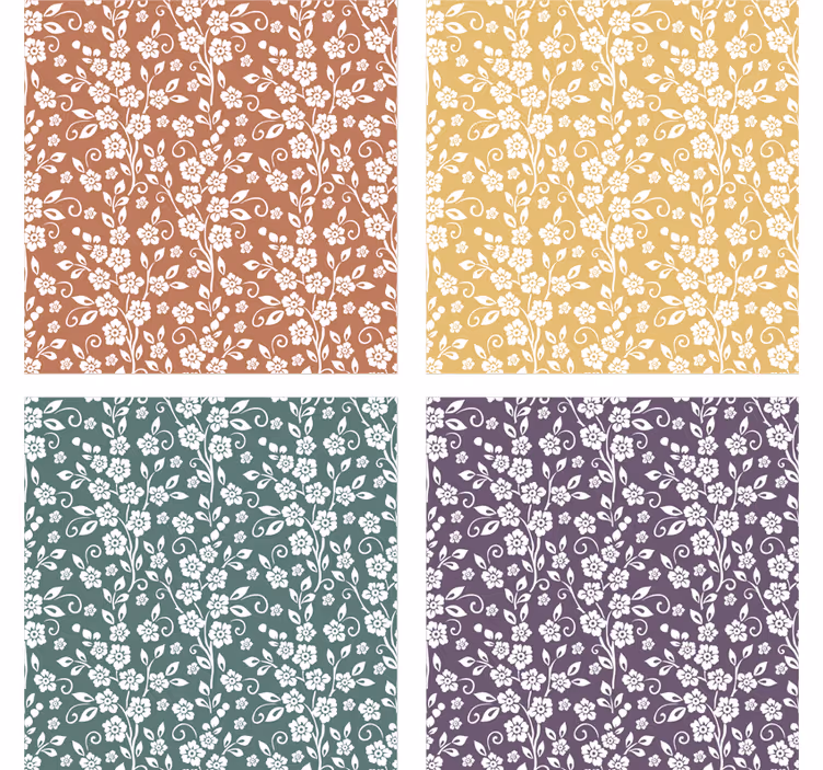 Elegant flower pattern coaster - TenStickers