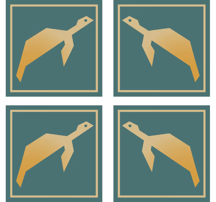 Geometric Turtle Coaster Set - TenStickers