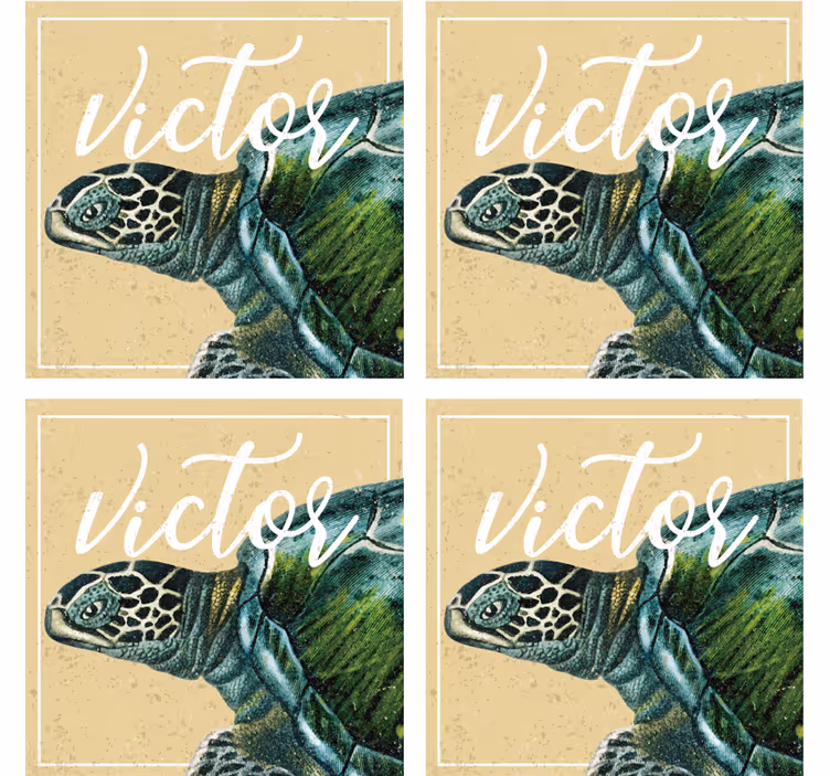 Custom Sea Turtle Personalised Coasters - TenStickers