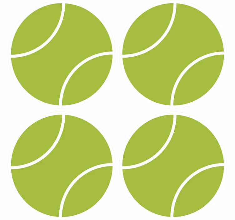 Cartoon Tennis ball coaster - TenStickers