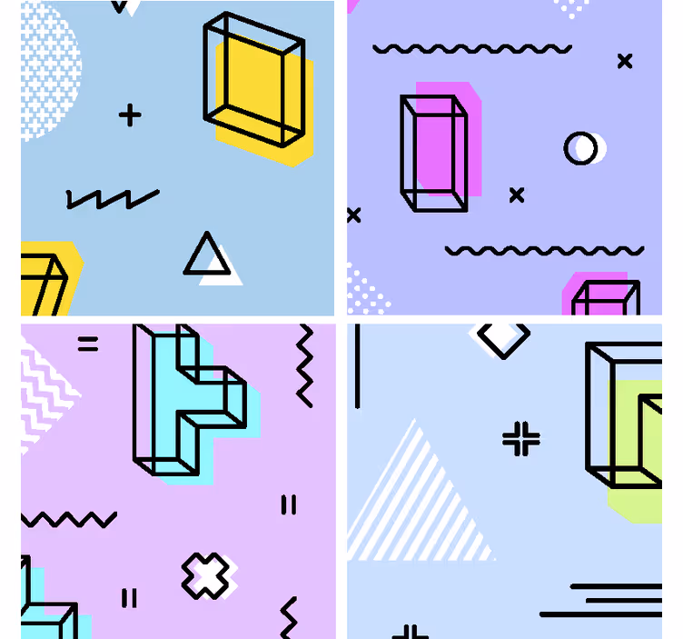 Geek coasters geometric pattern play - TenStickers
