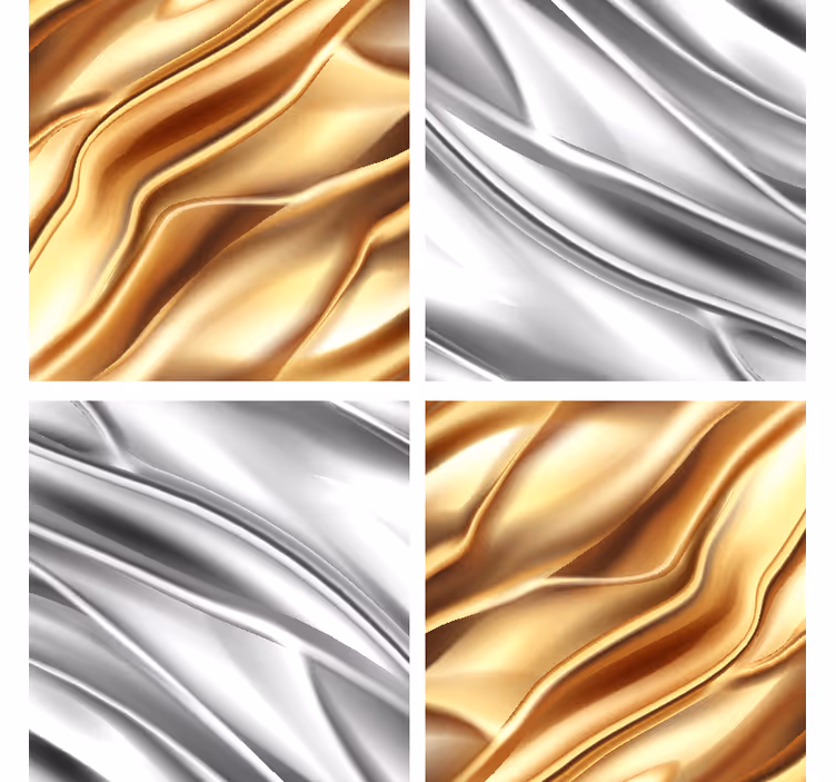 Silver metal effect drink coaster - TenStickers