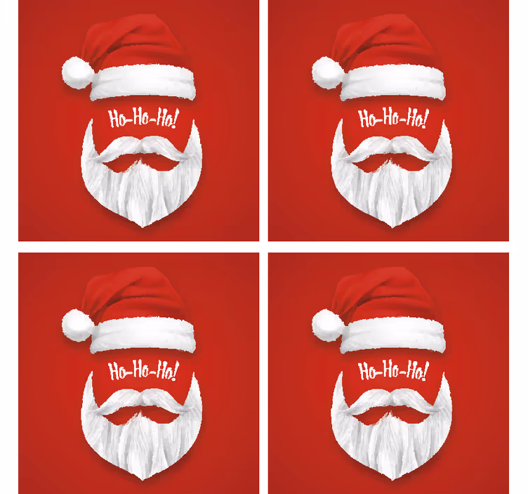 ho ho ho Christmas drink coaster - TenStickers