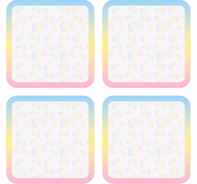 Personalisable coasters with vibrant jellyfish design - TenStickers