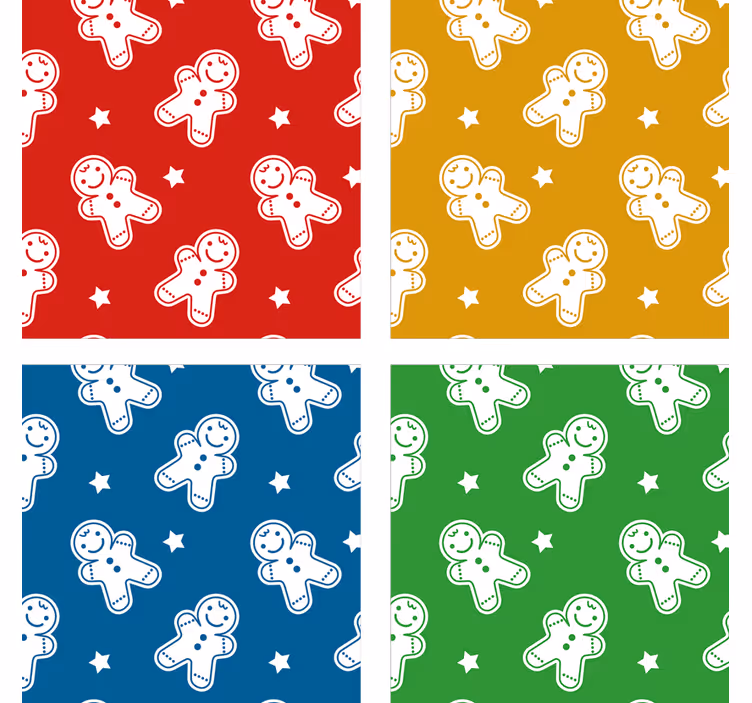 Christmas coasters gingerbread character design - TenStickers