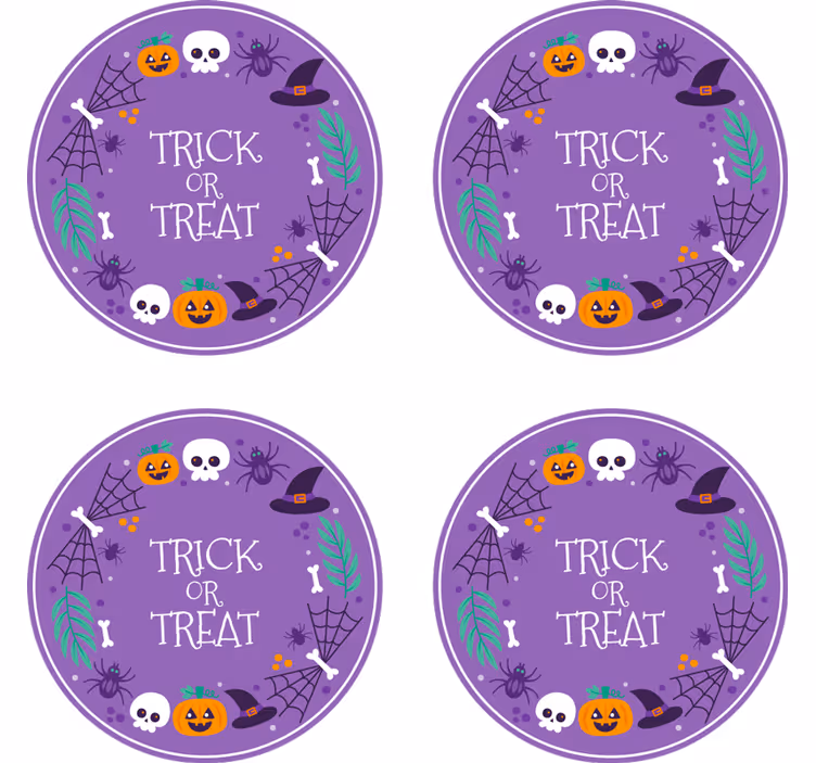 Halloween coaster with spooky themed design - TenStickers