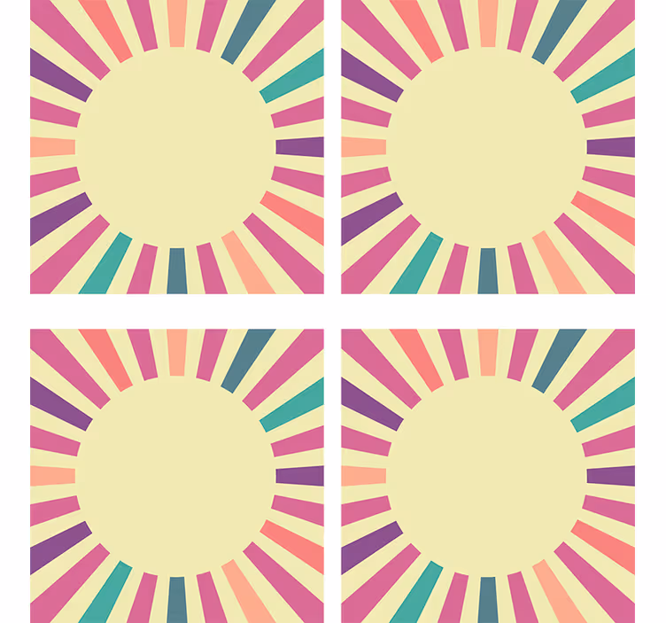 Modern coaster with geometric circular design - TenStickers