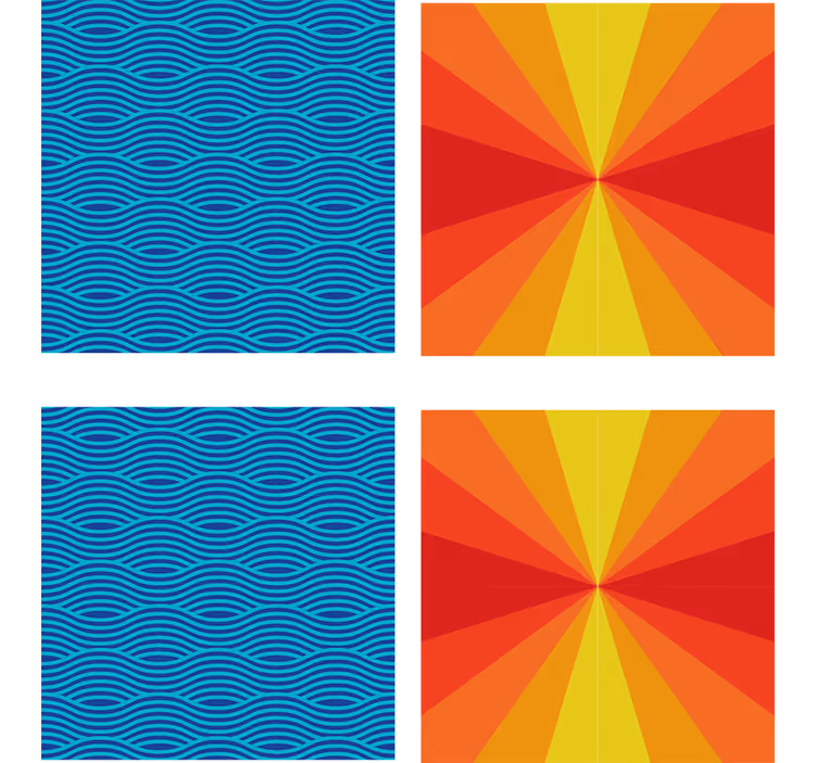 Coasters radiant color explosion - TenStickers
