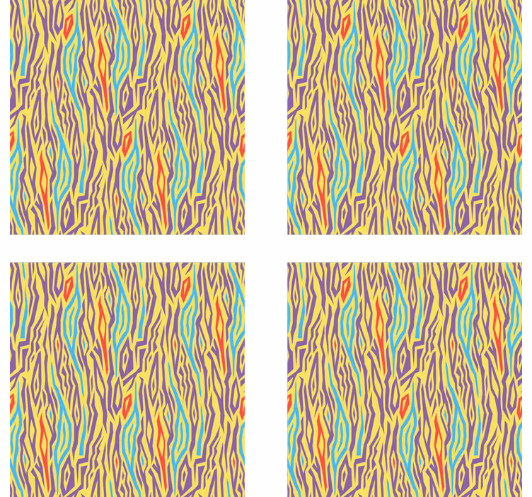 Vintage Colour Zebra Print coaster - TenStickers