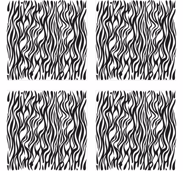 Zebra Background texture coaster - TenStickers