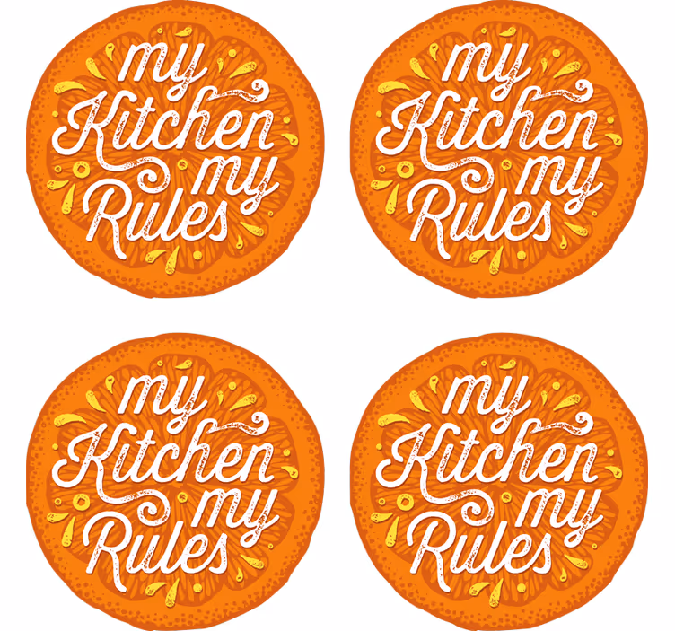 Kitchen rules apply beer mats - TenStickers