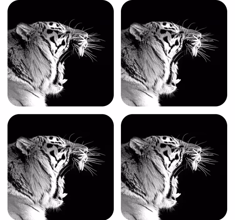 White Tiger modern coaster - TenStickers