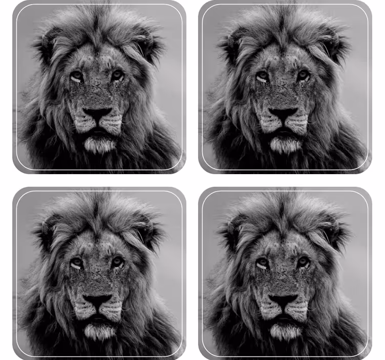 Modern coaster majestic lion portraits - TenStickers