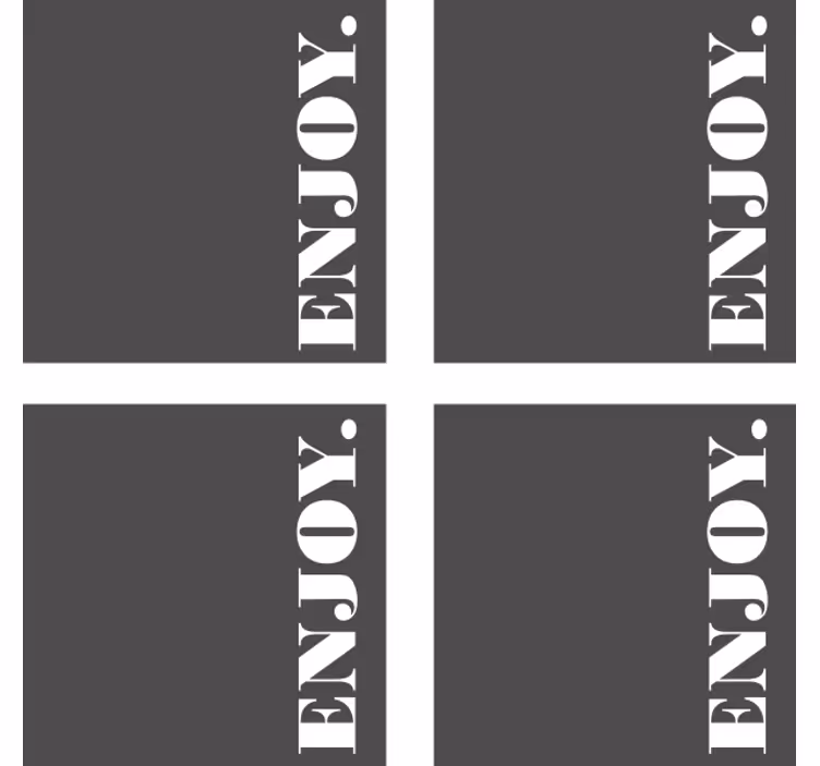 Dark gray textured enjoy beer mats - TenStickers