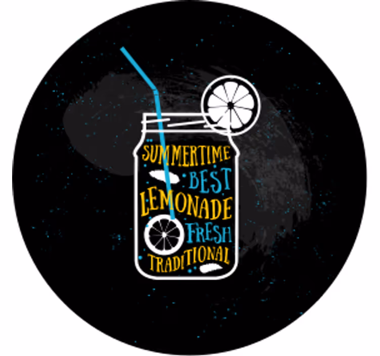 Modern coaster refreshing lemonade pitcher - TenStickers