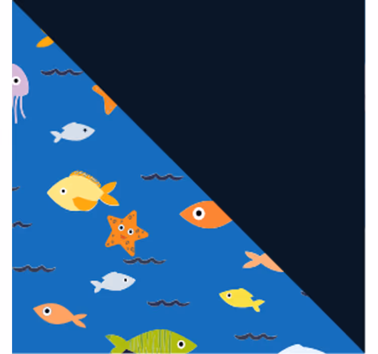 Modern coaster colorful underwater scene - TenStickers