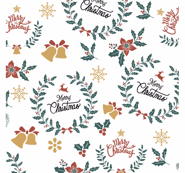 Christmas coasters with cheerful holiday design - TenStickers