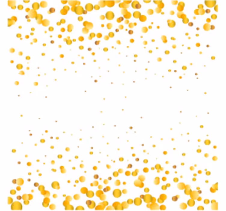 Golden confetti pattern coaster wedding coaster - TenStickers