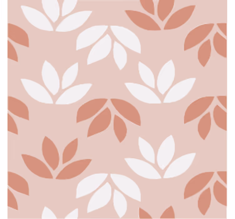 Rose floral leaf pink coaster vintage coaster - TenStickers
