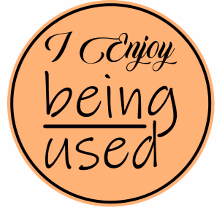 Text coasters enjoy being used - TenStickers