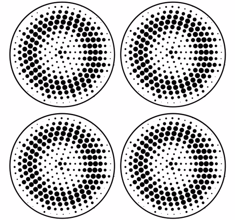 Dotted pattern coasters coasters - TenStickers