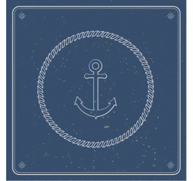 Anchor marine vintage coaster - TenStickers