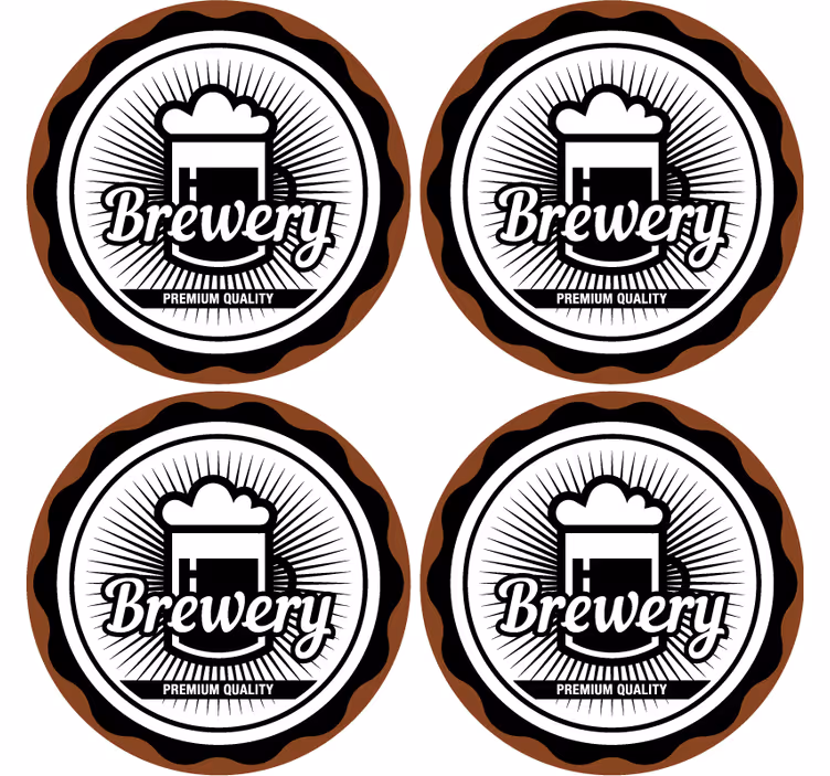 Beer mats brewery premium quality emblem - TenStickers