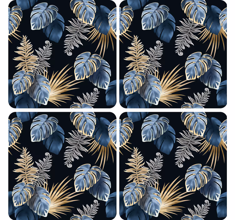 Coasters lush tropical foliage coasters - TenStickers