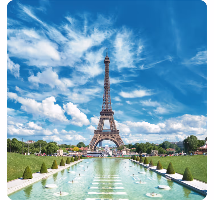 Modern coaster eiffel tower view - TenStickers