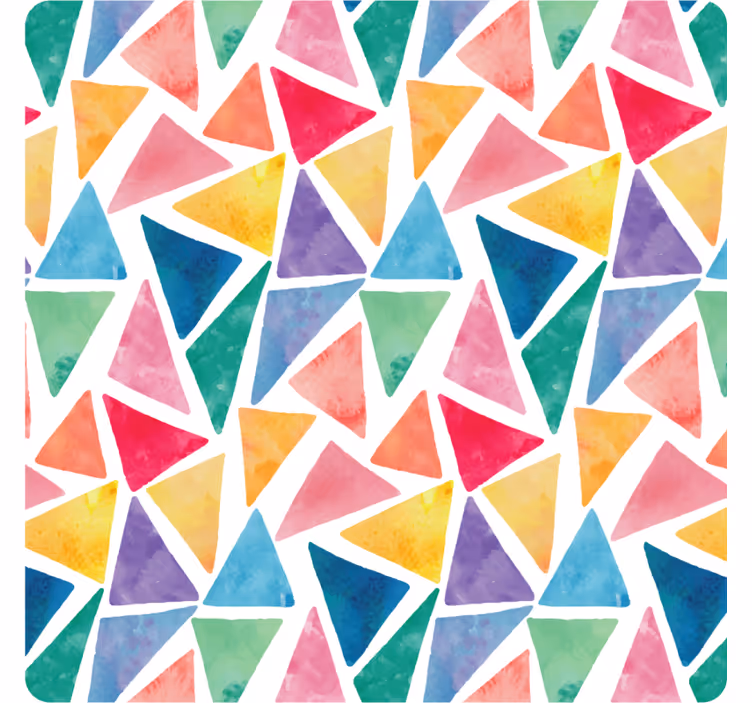 Coasters with colorful triangular pattern - TenStickers