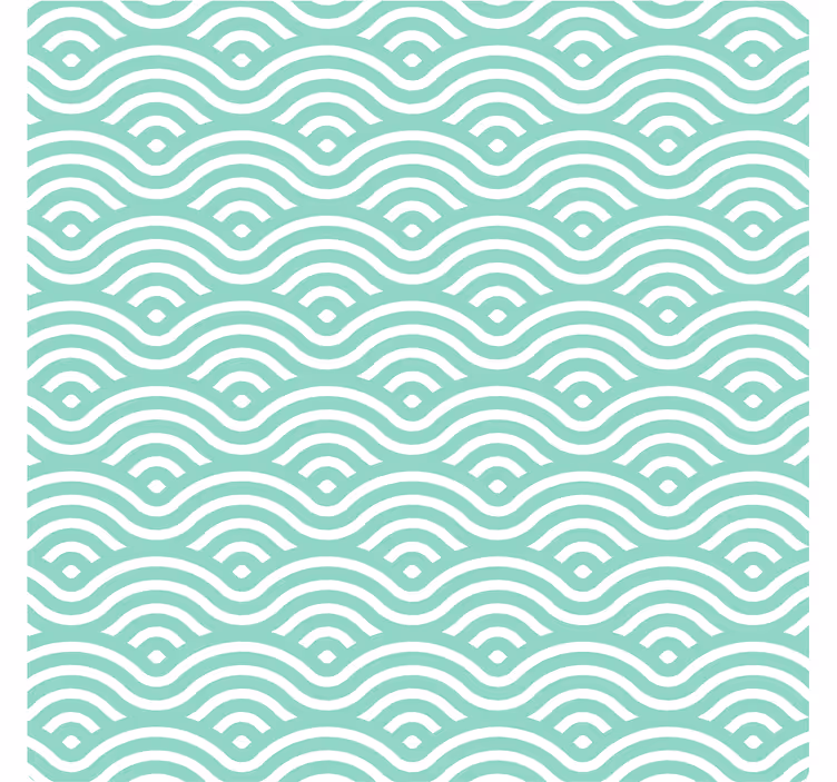 Wavy line pattern coasters - TenStickers