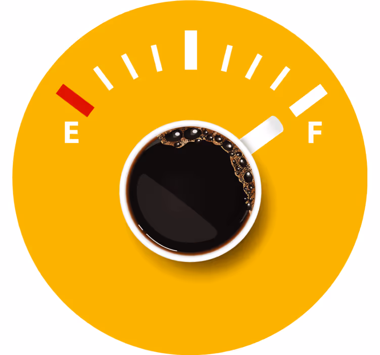 Personalisable coasters with coffee level marker - TenStickers