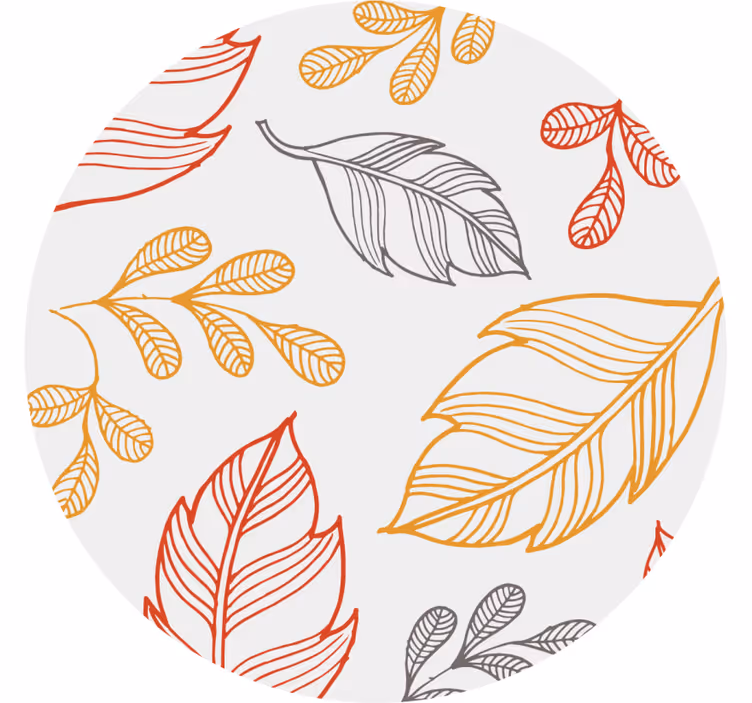 Coasters with layered leaf patterns - TenStickers