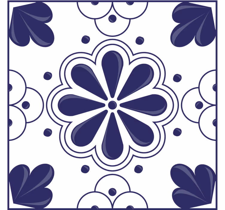 Floral shape pattern coasters - TenStickers