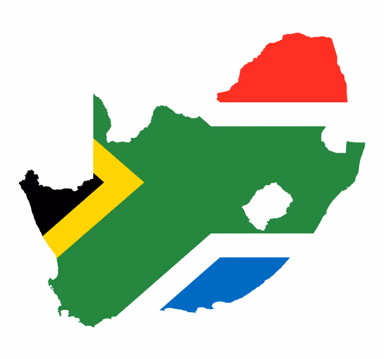 South Africa flag and map silhouette coasters - TenStickers