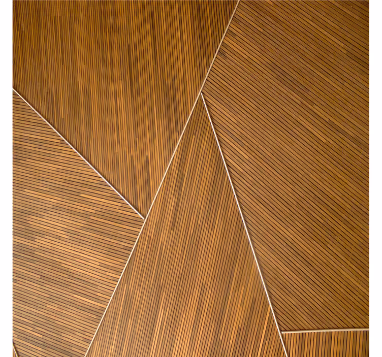 Geometric wood pattern coasters - TenStickers