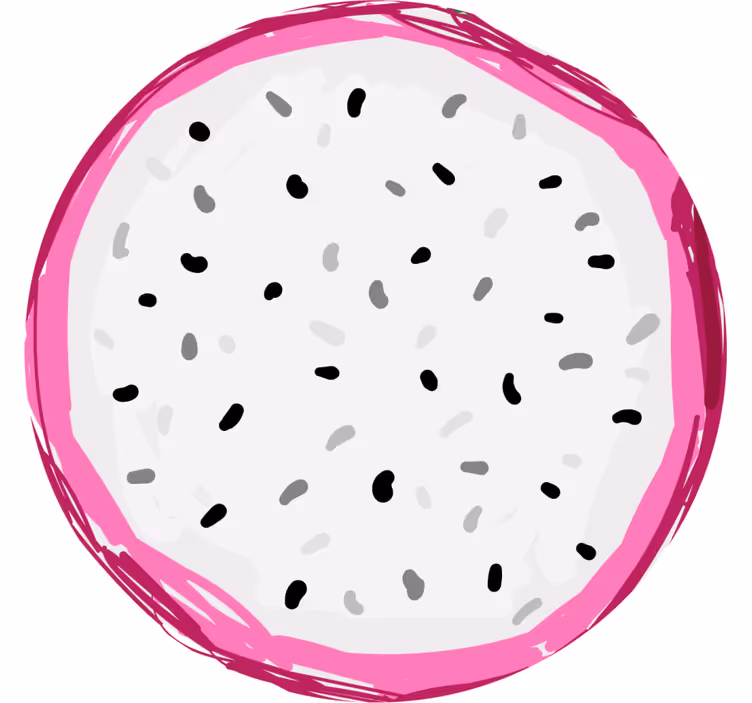 Geek coasters colorful dragon fruit slice - TenStickers