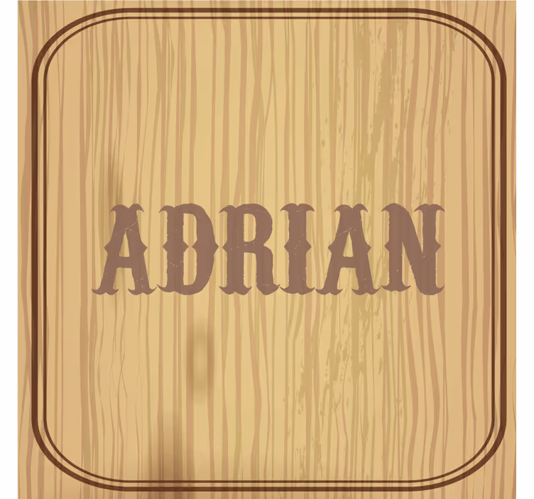 Personalisable coasters with wood grain design - TenStickers