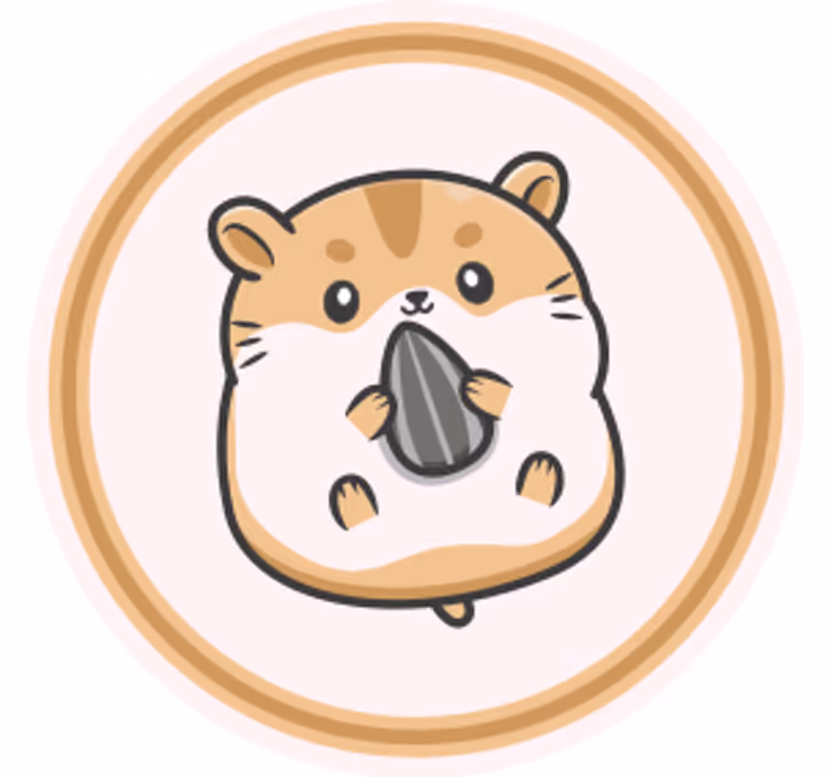 Geek coasters cute hamster with seed - TenStickers