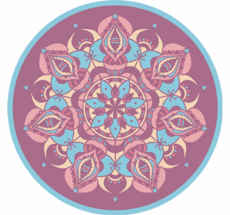 Modern coaster complex floral mandala design - TenStickers
