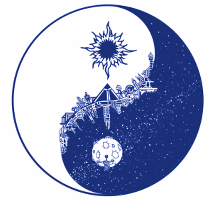 Beer mats celestial cosmic scene - TenStickers